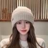 Chapéu de Lã Feminino Inverno Proteção de Orelha Quente À Prova de Frio Chapéu de Tricô Cabeça Grande Rosto Mistura de Lã de Cordeiro Chapéu Japonês Frio para Homens