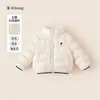 [Coleção de jaquetas de plumas leves para crianças] Tops para meninas de plumas de pato branco, roupas infantis leves em retalhos, agasalhos da moda para meninos