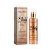 EELHOE Aceite Corporal Dorado Brillante con Purpurina Fijador de Maquillaje Corporal Líquido Luminoso Aceite con Purpurina para Fiesta y Playa