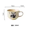 Panda Tonto Lindo de Dibujos Animados Vajilla Cerámica para el Hogar Tazón de Arroz Plato para Frutas Plato para Comida Occidental Tazón de Sopa Taza de Café Taza de Agua