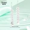 Aretes de perlas de plata esterlina s925 para mujer, personalidad exagerada europea y americana, borla larga, temperamento, aretes de celebridad de Internet para mujer