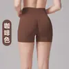 Shorts de yoga ajustados sin costuras europeos y americanos para mujer en verano, pantalones de fitness de cintura alta para control de abdomen, shorts deportivos para correr que levantan los glúteos
