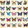 50 pegatinas de mariposas con diseño de dibujos animados de colores, mariposas, grafitis, cuadernos, monopatines y tazas de agua.