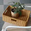 Cesta de Armazenamento para Gabinete Kens Mesa de Centro Japonesa Caixa de Diversos Rattan Sintético Trançado Cesta de Armazenamento para Entrada Casa Caixa de Armazenamento para Mesa