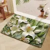 Tapete de Chão de Lama de Diatomáceas com Flor 3D para Entrada de Banheiro, Absorvente de Água, Tapete Antiderrapante, Banheiro Doméstico, Resistente a Manchas, Resistente ao Desgaste