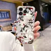 Funda de teléfono blanca de magnolia, estilo chino fresco y elegante, con pintura UV, transparente, anticaída, al por mayor para iPhone 17 Pro Max, cubierta protectora