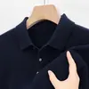 Nova Camisa Base de Tricô com Gola Reversível de Manga Longa Outono/Inverno 2026 para Homens, Suéter Polo Casual Espessado de Cor Sólida para Homens