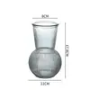 Jarrón de cristal en forma de cono, estilo ins nórdico, jarrón transparente grande y simple para bambú hidropónico, decoración de arreglo floral de escritorio y sala de estar