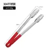 Clip de Flor de Ciruelo de Plástico Rojo Brillante de Acero Inoxidable 304, Clip para Pan Engrosado con Anillo, Pinza para Alimentos, Clip para Buffet, Clip para Barbacoa