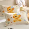 Fundas de Almohada de Gasa de Dibujos Animados para Niños, un Par de Fundas de Almohada de Algodón Puro para Uso en el Hogar, Cubierta Interior para Relleno de Almohada 40X60