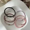 Paquete de 3 ~ Corea del Sur Principios de Otoño Nuevo Color Calidad Cuerda para el Cabello Simple Versátil Alta Elasticidad Cola de Caballo Anillo para el Cabello Duradero y Fácil de Usar