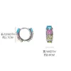 Estilo Ins Moda Dulce y Fresca Chica Picante Piedras Preciosas de Colores Diseño para Mujer Gama Alta Personalizado Moderno Exquisitos Pendientes Pendientes de Clip