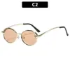 Moda Europea y Americana Nuevo Retro Gafas de Sol Metálicas Sensación de Alta Gama Gafas de Sol con Protección UV Personalidad Tendencia Gafas de Estilo Callejero