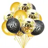 Combinación de traje de globos con confeti transfronterizo para 16 18 30 40 50 60 años, decoración para fiesta de cumpleaños de adultos
