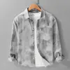 Camisa de Manga Larga Tie-Dye de Moda 2026 Nueva Tendencia para Hombre Holgada Casual Moderna Versátil