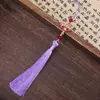 10cm Borla de Perlas Flecos DIY Colgante para Marcapáginas Hanfu Accesorio Decorativo Colgante de Borla para Bolso