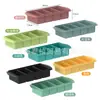Bandeja de Hielo Grande de Silicona Transfronteriza Molde de Cubitos de Hielo de Grado Alimenticio Molde de Bola de Hielo de Desmoldeo Fácil Congelación Rápida Molde para Hacer Hielo Casero