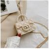 Bolsa infantil 2023 nova mini jelly bag rombic saqueta pequena Pearl ombro portátil crossbody saco de corrente