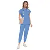 Ropa de Trabajo para Doctora Enfermera Manejo de la Piel Salón de Belleza Enfermera Cirujano Cuello Alto Cómodo Traje de Cirugía Traje Quirúrgico