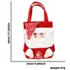 Saco de Presente Decorativo Grande de Natal Cachecol Vermelho de Natal Bolsa Tote do Papai Noel Saco de Presente de Doces para a Véspera de Natal Adereços