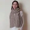 Bufanda de Punto Grueso Clásica con Trenzas de Color Sólido para Hombres y Mujeres, Suave de Alta Gama para Otoño e Invierno, Protección Cálida para el Cuello, Calentador de Cuello de Pareja, Chal