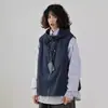 Suministro Directo de Fábrica Chaleco con Capucha Otoño Japonés para Hombre y Mujer estilo cityboy Ropa de Trabajo Exterior Holgada sin Mangas