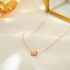 Collar pequeño de plata S925 de Banyan Tree para mujer, cadena de clavícula con cuentas de transferencia ligeras y lujosas, regalo de cumpleaños para novia y Año Nuevo.