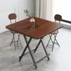 Mesa Dobrável para Uso Doméstico, Mesa de Jantar, Mesa Quadrada Pequena Simples para 4 Pessoas, Portátil para Apartamentos Pequenos, Montagem de Barraca ao Ar Livre, Mesa de Varanda