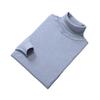 Suéter de punto de cuello alto para hombre Otoño e Invierno Color Sólido Jersey Talla Grande Holgado Camisa Base Manga Larga Simple Interior Otoño e Invierno