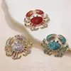 Nova Broche Criativo Exagerado Americano Europeu de Caranguejo com Strass Liga Animal Incrustado com Strass Acessório Corsage Pinos para Mulheres
