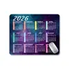 Serie de Calendarios 2026 Más Vendida Transfronteriza Alfombrilla para Ratón Escritorio de Computadora Almohadilla Engrosada Exquisita Sensación Sedosa Venta al por Mayor de Fábrica
