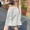 Shorts tipo falda Yamamoto de cintura alta relajados estilo americano con abertura en el bajo para mujer, Nuevos de Verano 2026 Versátiles para Exteriores Casuales de Trabajo