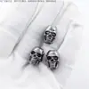 Contas Espaçadoras de Caveira de Metal Escuro, Essencial da Moda Street Style, Acessórios Decorativos Criativos para Pulseiras e Brincos, Peças Pequenas Feitas Sob Medida