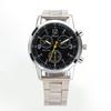 Reloj de pulsera de acero con tres ojos y seis pines para hombre, nuevo, de comercio exterior, con cadena de acero, para negocios