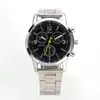 Comercio Exterior Wach Aliexpress Modelo Nuevo Geneva Tres Ojos Seis Manecillas Correa de Acero Reloj, Reloj de Moda y Tendencia Fabricante Ventas