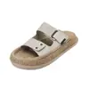 Sandalias de verano para hombre de talla grande, estilo slip-on, para exteriores, antideslizantes, con suela gruesa, pantuflas casuales de moda para hombre