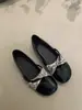 Zapatos de mujer Chuyuji estilo francés con tiras cruzadas florales para primavera y otoño, zapatos planos tipo abuela de suela blanda, mocasines y náuticos