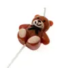 Vela Ursinho Coreano Gravata Borboleta Urso de Pelúcia Decoração de Bolo de Aniversário Enfeite Fofo Festa Infantil Suprimentos de Confeitaria