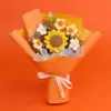 Ramo de Día del Maestro Transfronterizo Girasol de Hilo Tejido a Crochet Hecho a Mano Creativo Adornos de Flores Artificiales para Temporada de Graduación Venta al por Mayor para Puestos