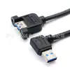 Cable de Datos USB 3.0 Am a USB Bm Curvo Derecho con Tornillo Fijo Adaptador de Cable de Extensión para Conexión de Pequeños Electrodomésticos