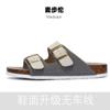 Maburon Primavera y Verano Retro Perezoso Planos Cuero Mate Birkken Corcho Pantuflas Una Palabra Altura Aumentada Playa Birkken Medias Pantuflas