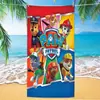 Nueva toalla de playa de microfibra ultrafina con dibujos de Paw Patrol, toalla de baño de anime para niños, toalla de playa con estampado digital