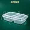 Caixa de Almoço Descartável, Talheres, Caixa para Levar, Caixa de Almoço Retangular de Plástico de Grau Alimentício com Tampa, Caixa para Fast Food