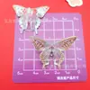 Acessórios de Plástico Borboleta Coloridos Transparentes Galvanizados com Furo para DIY Acessórios de Cabelo Elásticos para Cabelo Bandas Elásticas Pingentes de Joias Perfurados Acessórios
