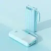 Power Bank de Carregamento Rápido 66W Transfronteiriço com Cabo Embutido, Fonte de Alimentação Móvel Portátil de 10000mAh com Logotipo Impresso Bateria de Lítio