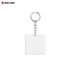 Especializado para pequenas mercadorias transfronteiriças, estojos quadrados acrílicos em branco, chaveiros Yiwu personalizados em branco atacado