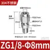 Conector de virola de aço inoxidável 304316 ZG instrumento sem solda RC externo rosca G M terminal reto NPT