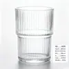 Copo de Vidro de Alta Transparência Jindalai Copo Simples para Água Doméstico Copo para Suco Café Copo Multifuncional Estilo ins Copo de Luxo Leve