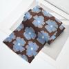 12cm Base de Café Tela Floral Azul con Tela de Scrunchie Lazo para el Cabello DIY Pinza para el Cabello Mariposa Accesorio para el Cabello DIY