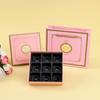 Caja de Embalaje de Chocolate de Alta Gama para el Día de San Valentín Venta al Por Mayor en el Lugar de Alta Gama Nueve Cuadrículas Caja de Regalo para Dulces de Postre